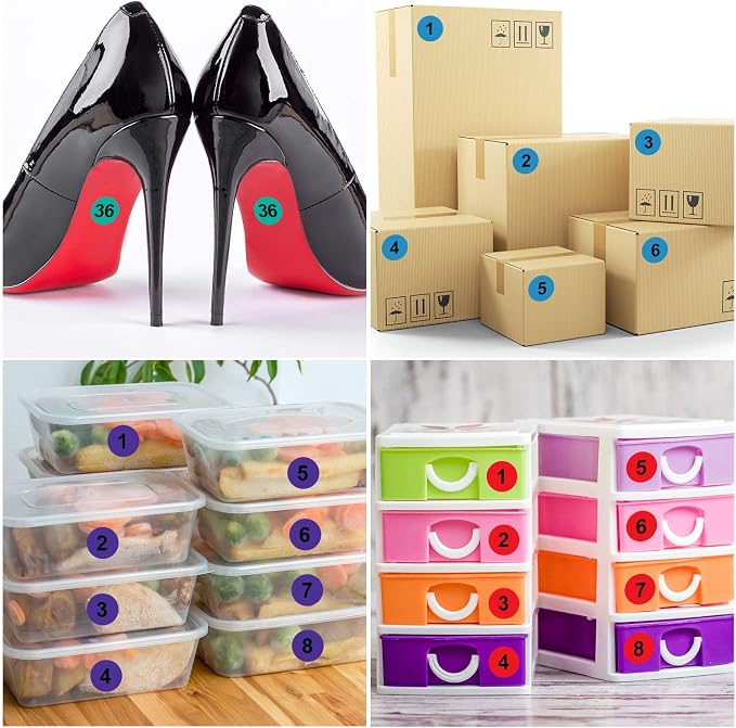 Outus 5000 Pcs 0.4 Inch 1 to 100 Number Stickers Small Number Dot Labels Consecutive Inventory Locker Storage Organizing Removable Stickers for Indoor Outdoor Office Colorful