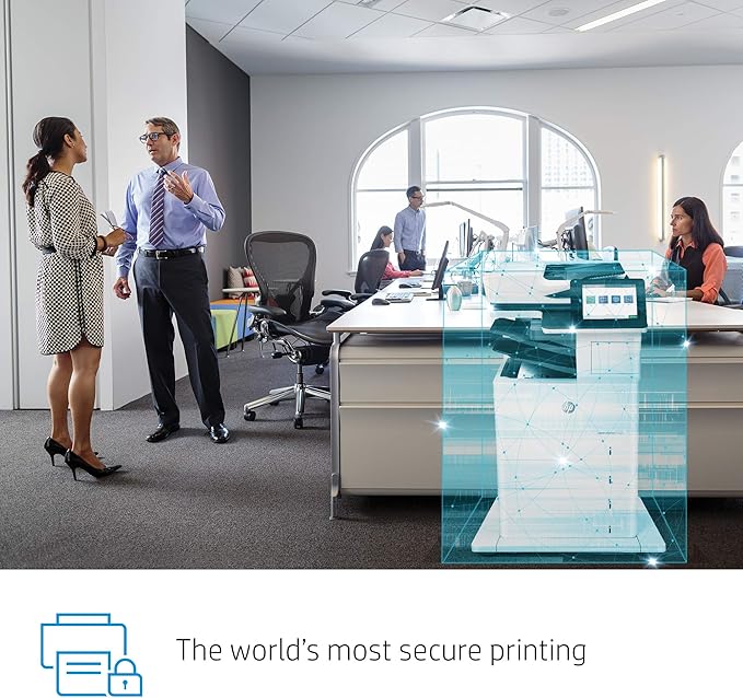 HP LaserJet Enterprise MFP M634z Monochrome All-in-One Printer with Built-in Ethernet, 2-Sided Printing, Extra Paper Trays & 3-bin Stapler/Stacker (7PS96A)