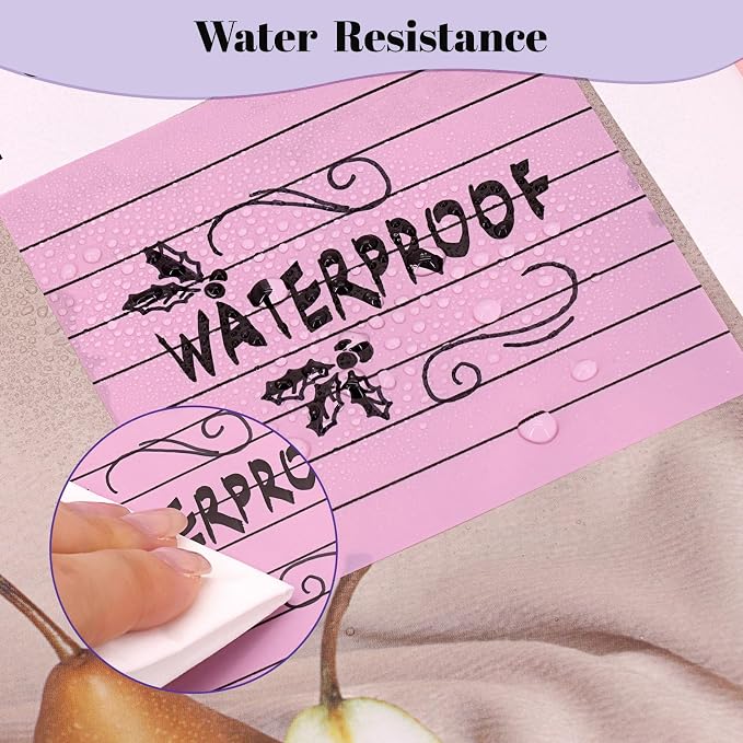 Transparent Sticky Notes Lined 300 Sheets 3"X3" Purple PET Material | Clear Translucent Self-Adhesive Sticky Notes for Back to School & Office Supplies, See Through Reveals Underlying Bible Text