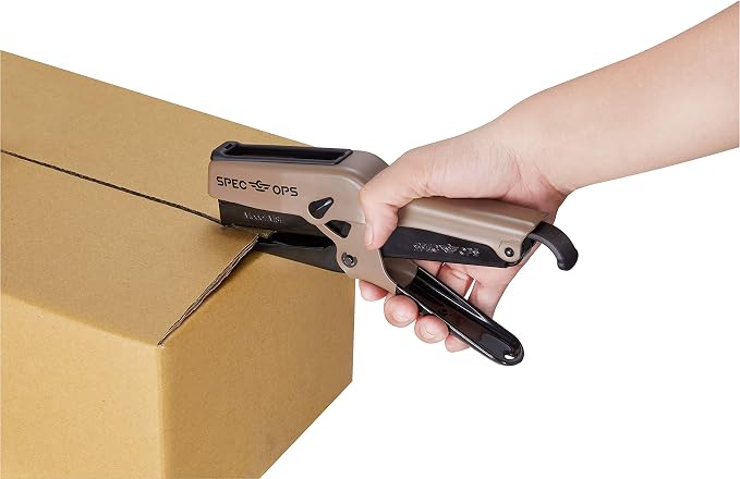 Spec Ops Tools Heavy Duty Plier Stapler for Packaging, Compatible with 3/8" and 1/4" Leg Length Staples, 45 Sheet Capacity, All-Metal
