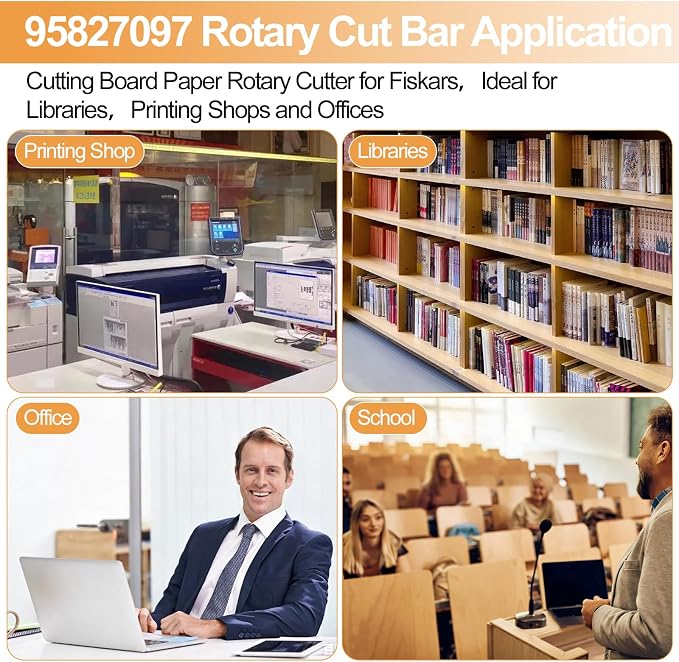 95827097 Rotary Cut Bar for Fiskars 12" 45mm Desktop Cutting Board Paper Rotary Cutter, Cut Bar for Offices, Printing Shops, Libraries, 1-Pcs