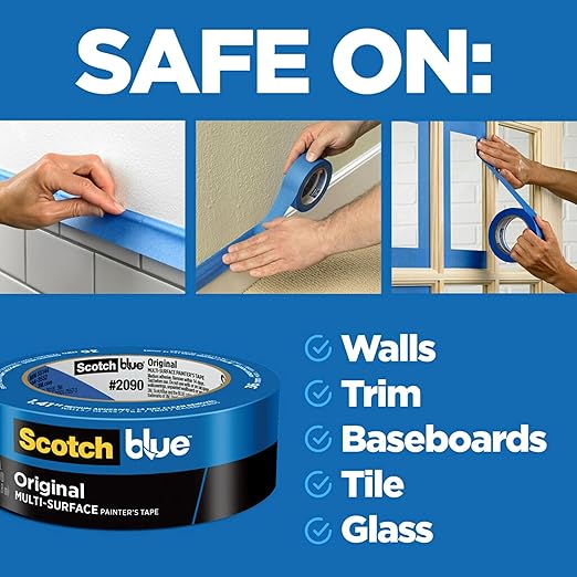 ScotchBlue™ Painter's Tape, 3" Core, 1" x 60 Yd.