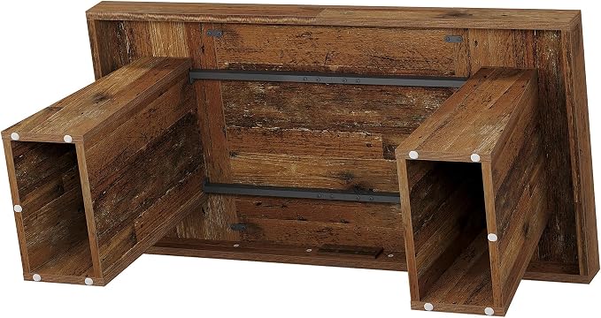 Tribesigns 55" Executive Desk, Wooden Office Desk with Double Pedestal, Modern Simple Computer Writing Table for Home Office, Mix Brown