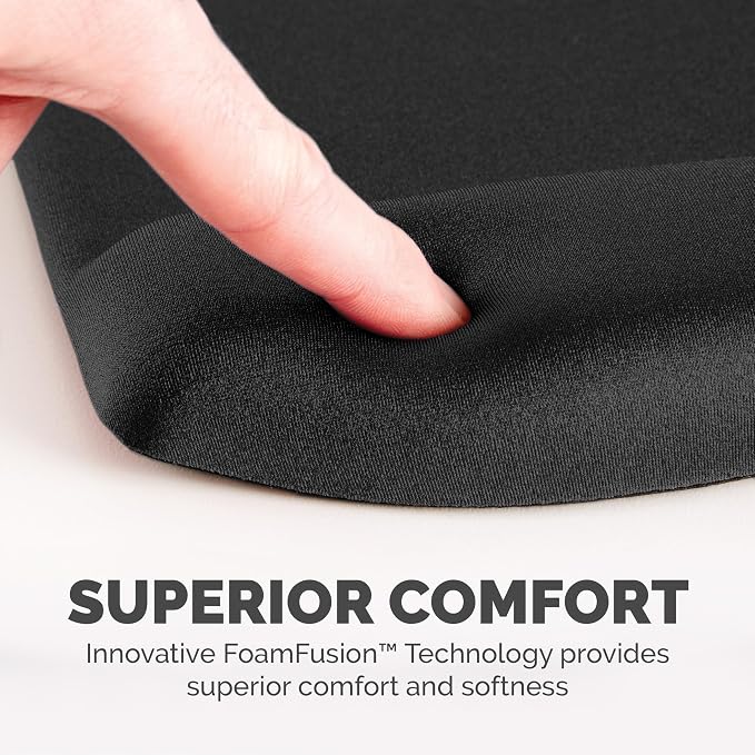 Fellowes PlushTouch Foam Mouse Pad Wrist Support - Black (9252001)