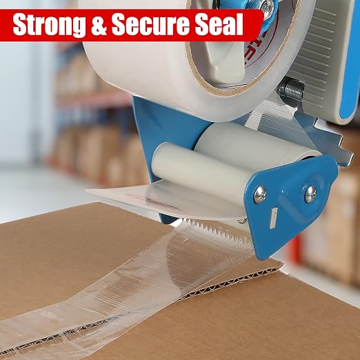Pacific Mailer Clear Packing Tape, 1.88" x 65 Yards, 2.7 Mil, 6 Rolls Clear | Heavy Duty Strong Adhesive Shipping & Moving Tape for Storage and Warehouse Packaging