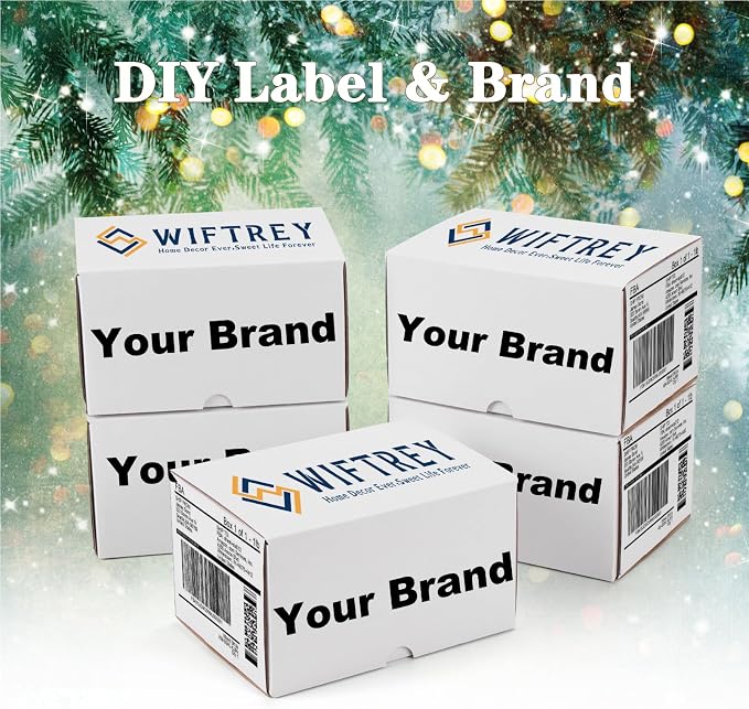 WIFTREY 7x5x4 Small Shipping Boxes Set of 40, White Corrugated Cardboard Box Shipping Box for Packaging Small Business, Moving, Mailing