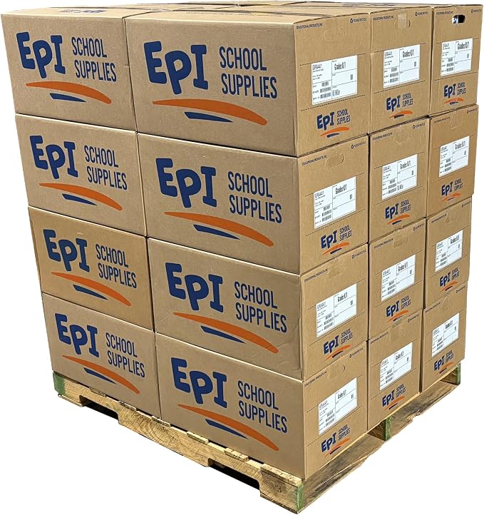 960 Pack (Pallet) EPI Wide Ruled Composition Notebook Assorted Colors, Bulk, 200 pages (100 Sheets), 9-3/4 x 7-1/2, Marble, Bulk School Supplies, Heavy Duty, Durable, Office Notebooks, Sewn Binding