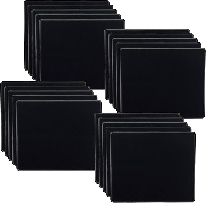 SaiTech IT 20 Pack 2mm Mouse Pad with Stitched Edges Non-Slip Rubber Base, Premium-Textured and Waterproof Mousepads Bulk, Mouse Pad Multipack Mousepad for Computers, Laptop, 8.66 x 7.1 inch