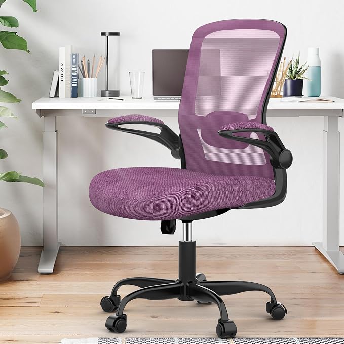 Ergonomic Office Chair w/Adjustable Lumbar, Flip Armrest, 135° Recline | Supports 300 lbs · Seat 19.48"–23.4" · Breathable mesh · 20–30 min assembly · 5-year warranty