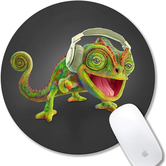 Round Mouse pad with Personalized Dinosaur Design, Non-Slip Rubber Computer Mouse pad for Kids Laptop Small Mouse mat
