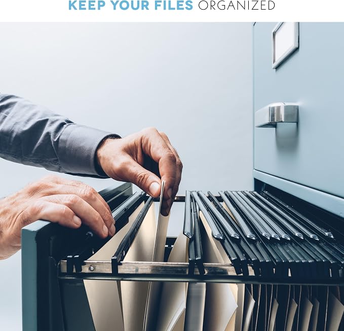 Manila Folders 8.5 x 11, Letter Size 100-Pack - File Folders for Documents 1/3-Cut Tabs, Assorted Positions, Folder Organizer for Home, Office or Classroom | Bulk Pack, Made in USA
