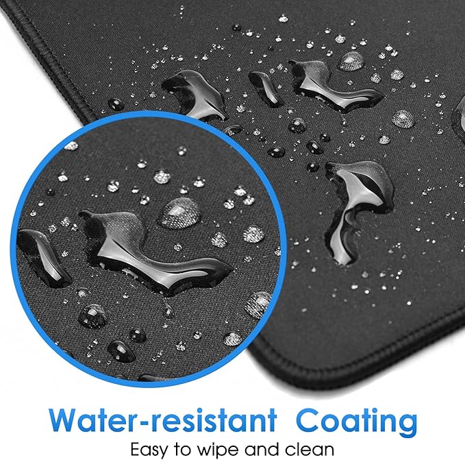KTRIO 10 Pcs Mouse Pad, [30% Larger] Computer Mouse Pads with Stitched Edges, Black Mousepads Bulk with Non-Slip Rubber Base, Mouse Pad for Computers, Gaming & Home, 11 x 8.5inches, 3 mm Thickness