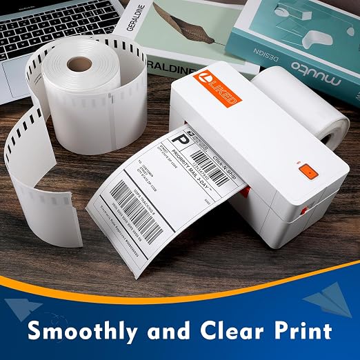L LIKED 2200 4"x 6" Direct Thermal Labels, Replacement for DYMO 1744907 | 10 Rolls, 220 Labels/Roll, BPA Free, Perforated, Strong Adhesive, Compatible with Most Thermal Printers