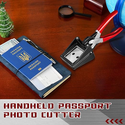 Yeaqee 2 x 2 Inch Handheld Passport Photo Cutter Photo ID Die Cutter Punch Picture Paper Punches for Home Office Family 50 x 50 mm(2 x 2 Inch)