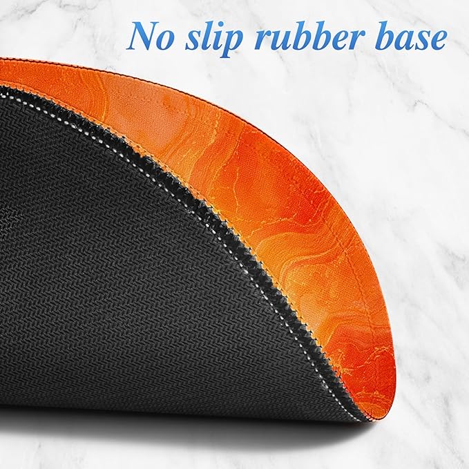 Round Mouse pad, high-end Texture, Sewn Edge Design, Anti-Slip Rubber Base. 8.6 x 8.6 inches (Flame Wheel)
