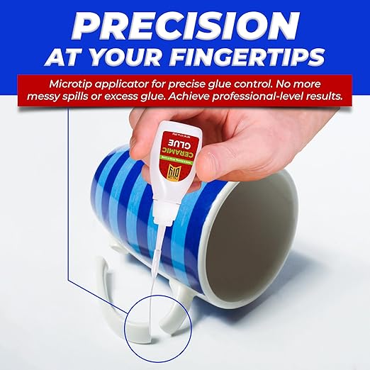 Y'allCanDiy Waterproof Super Glue for Ceramic - Ceramic Glue Repair for Pottery, No Smell After Cure. Best Cyanoacrylate Based Adhesive for China and Porcelain
