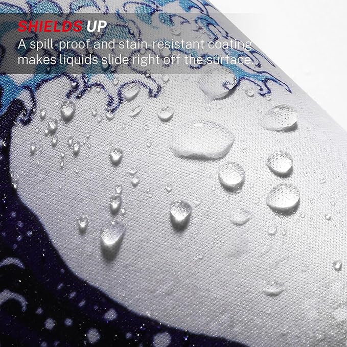 MROCO Mouse Pad [30% Larger] with Anti-Fray Stitched Edges, Premium-Textured Waterproof Surface, Non-Slip Rubber Base, Computer & Gaming Mouse Mat for Laptop, Office & Home, 8.5 x 11 in, Big Wave