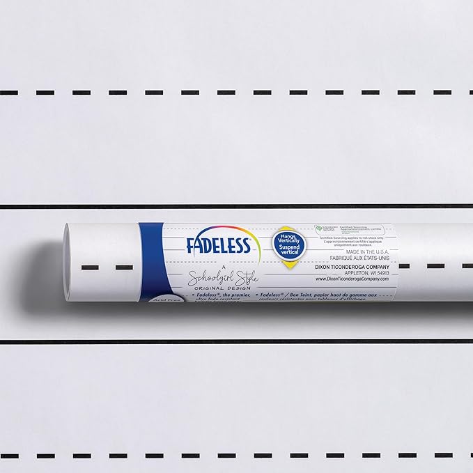 Fadeless Schoolgirl Style Bulletin Board Paper, Hooray for School!, 47.25" x 25', 1 Roll