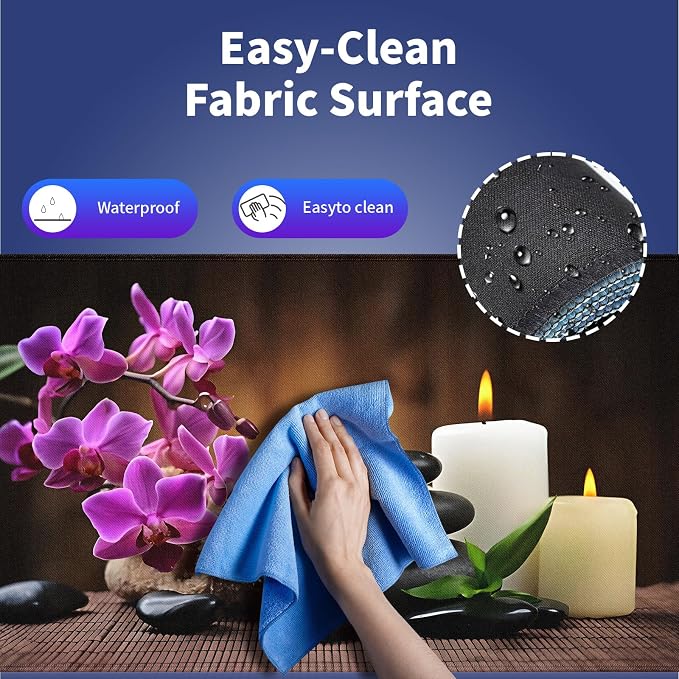 Tranquil Zen Spa Large Mouse Pad, Peaceful Scene Still Life Desk Mat | Natural Ambiance of Candles, Stones & Orchids Flowers, 31.5" x 11.8", XXL Gaming Stitched Keyboard Mat, Smooth, Anti-Slip
