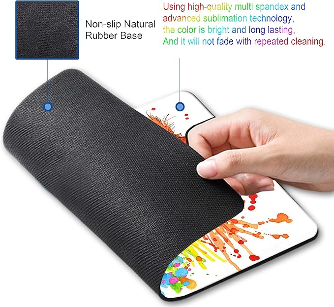 Small Mouse Pad, Watercolor Parrot Personalized Animal Custom Design, Non-Slip Rubber Base for Computer Desk, Home Office