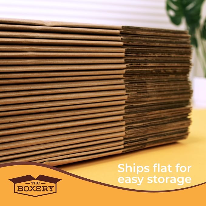 The Boxery Moving Boxes X-Large 10-Pack | 24” x 24” x 24” | Durable ECT 32 Corrugated Shipping Boxes for Mailing, Packing, Moving, and Storage — Recyclable and Made in the USA