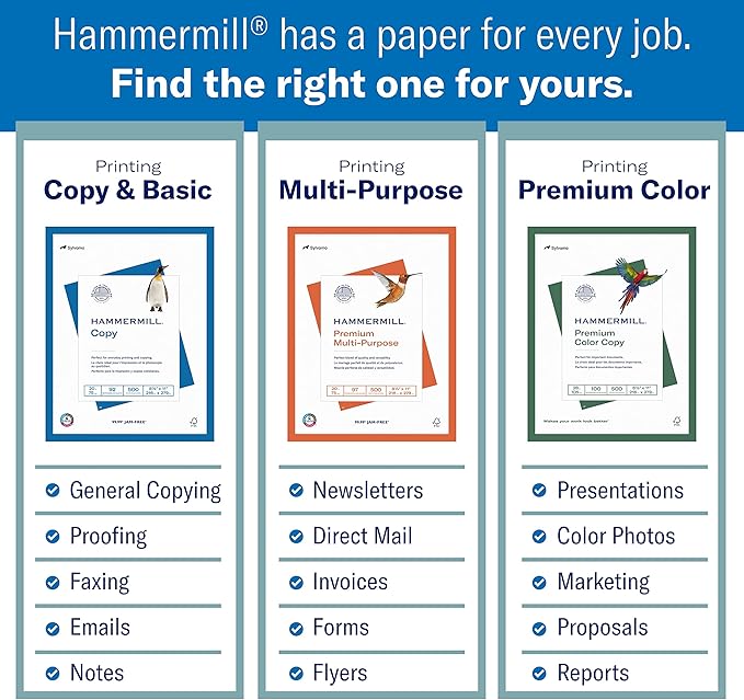 Hammermill Printer Paper, Premium Color 32 lb Copy Paper, 11 x 17-100 Bright, Made in the USA, 102660C - 4 Ream (2,000 Sheets)