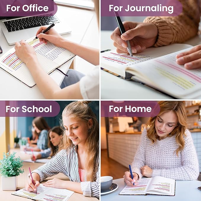 Lined Journal Notebook for Women & Men, Hardcover Leather Journal for writing, A5 College Ruled Notebook for Work & Note Taking, Perfect for Office School Home Supplies, 160 Pages, Midnight Bloom