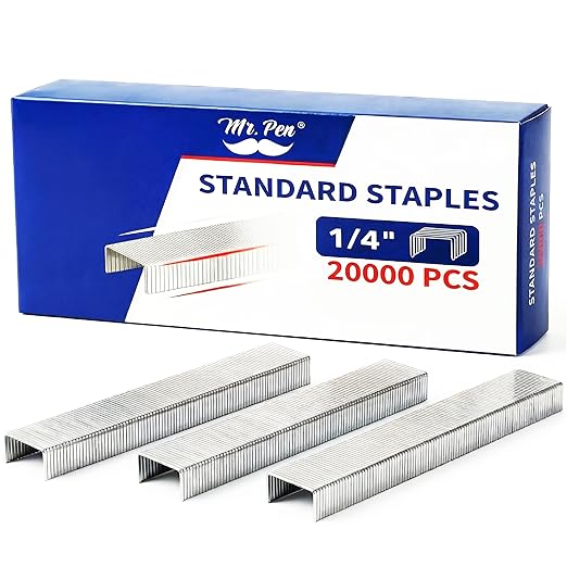 Mr. Pen- Staples for Stapler, 20000 pcs, 1/4 inch, 20 Sheet Capacity (26/6), Staples for Desk Stapler