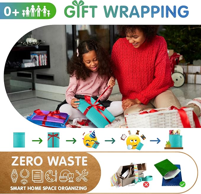 Poly Bubble Mailers, 5 x 9 Inch Teal Padded Mailers, Self Seal Shipping Envelopes, Lightweight Poly Mailer Bags, Waterproof Mailing Bags, Pack of 25