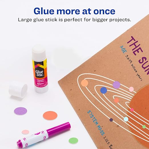 Avery Glue Stick, White, 1.27 oz., Washable, 18 Permanent Glue Sticks, Value Pack (00192)