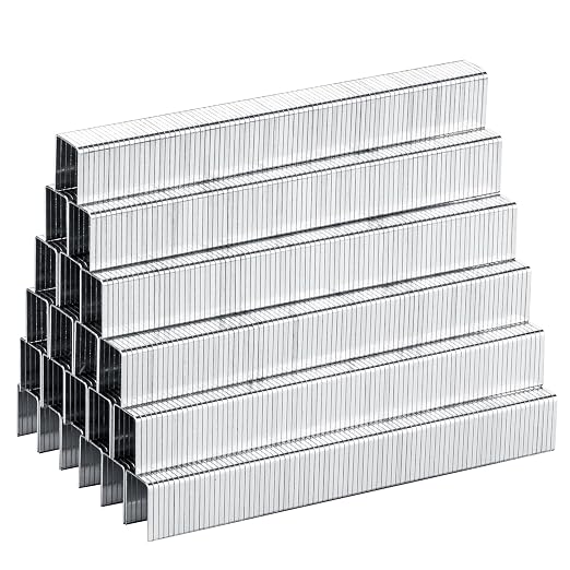 meite T50 Heavy Duty Staples, 9/16 Inch Galvanized T50 Staples for Staple Gun, 20 Gauge 3/8 Inch Crown Staple for Upholstery, Construction, Furniture (1 Case)