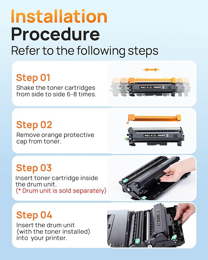 E-Z Ink Compatible TN830XL Toner Cartridge Replacement for Brother TN830XL TN830 TN 830 Toner Cartridges Compatible with Brother DCP-L2640DW HL-L2460DW HL-L2480DW HL-L2400D Printer (2 TN830XL Toner)