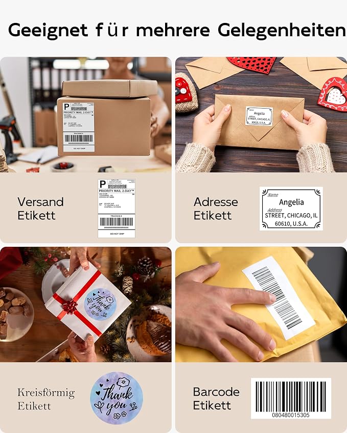 Itari Bluetooth Shipping Label Printer 4x6 for Small Business | Inkless 203DPI 4x6 Thermal Printer, Bluetooth & USB, Support iOS, Android, Windows, Amazon, Shopify, USPS
