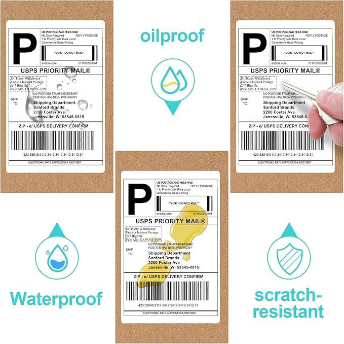 Joyberg 4x6 Thermal Labels, Shipping Labels, Strong Adhesive Thermal Label, White Printer Paper/Label