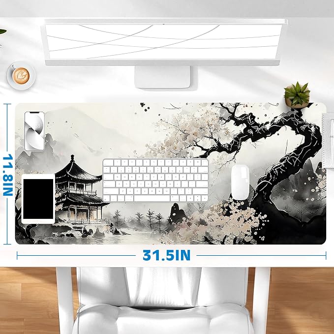 Gaming Mouse Pad, Desk Mat for Keyboard and Mouse, Large Mouse Pad for Desk, Computer Mousepad