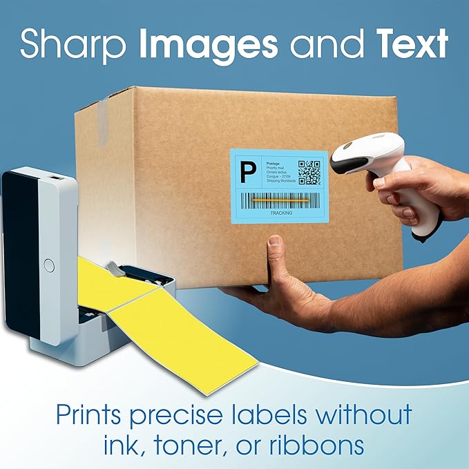 Spartan Industrial - 4" X 6" Purple Direct Thermal Fanfold Labels (500 Count, 1 Stack) - Printable Postage Shipping Labels, Package Identification - Compatible with Zebra and Rollo Printers