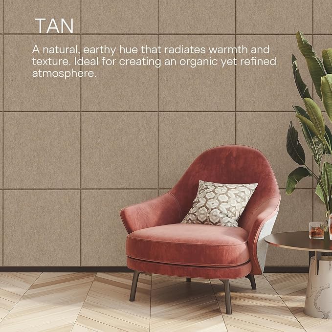 MaxGear Extra Large Bulletin Board 72" x 48", Tan Felt Wall Tiles Pushpins | 6 Pack 23.7" x 23.7" Wall Panels, Pin Vision Board DIY Office & Home Decor, Modern Cork Board For Walls Alternative