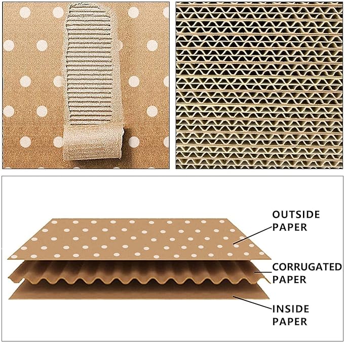 25 Pack Recyclable Corrugated Box Mailers,Kraft Cardboard Box White Polka Dot Printed for Shipping, Medium Mailing Boxes for Packaging Business, Mailer, Gift Packing, Crafts Packing(11"x 8"x 2")