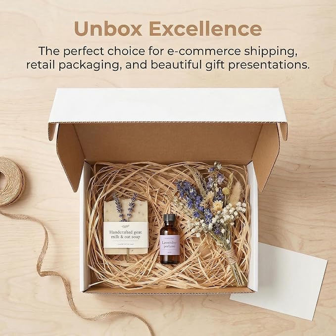Shipping Boxes, White Corrugated Cardboard Boxes Literature Mailer Boxes Gift Boxes Small Boxes for Shipping Wrapping Mailing Packaging Small Business (White, 12" x 9" x 4"/5 Pack)