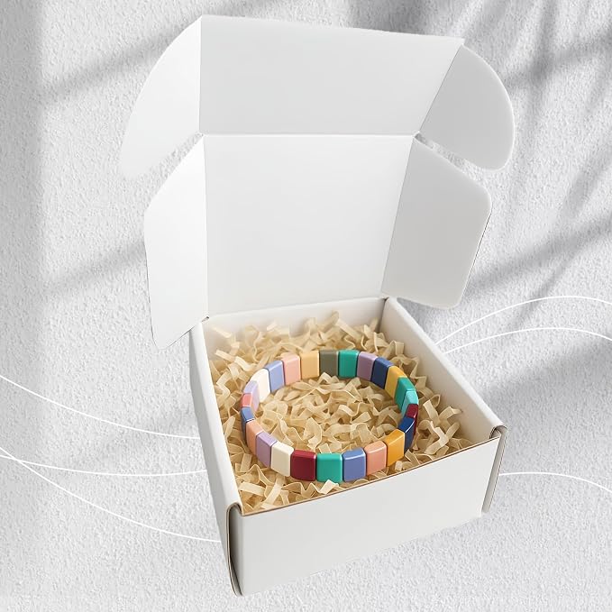4x4x2 Inches 50 Pack White Corrugated Cardboard Shipping Boxes | Small Mailer Boxes for Business Packaging Mailing, For Business Packaging, For Mailing