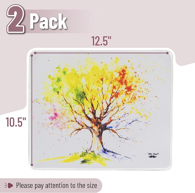 Mr. Pen- Mouse Pad, 12.5"x 10.5", 2 Pack, Eternal Seasons | Laptop and Computer Mouse Pad Gaming, Anti-Slip Rubber Base