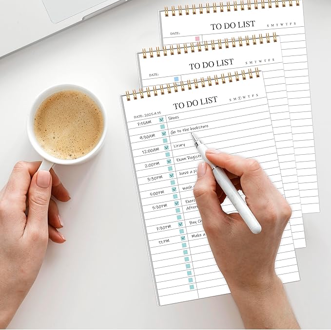 To Do List Notepad 3pcs/set - Daily Planner Notepad Undated 52 Sheets Tear Off, 5.5" x 8.3" Planning Pad Checklist Productivity Note Pad for Work and Personal Organized