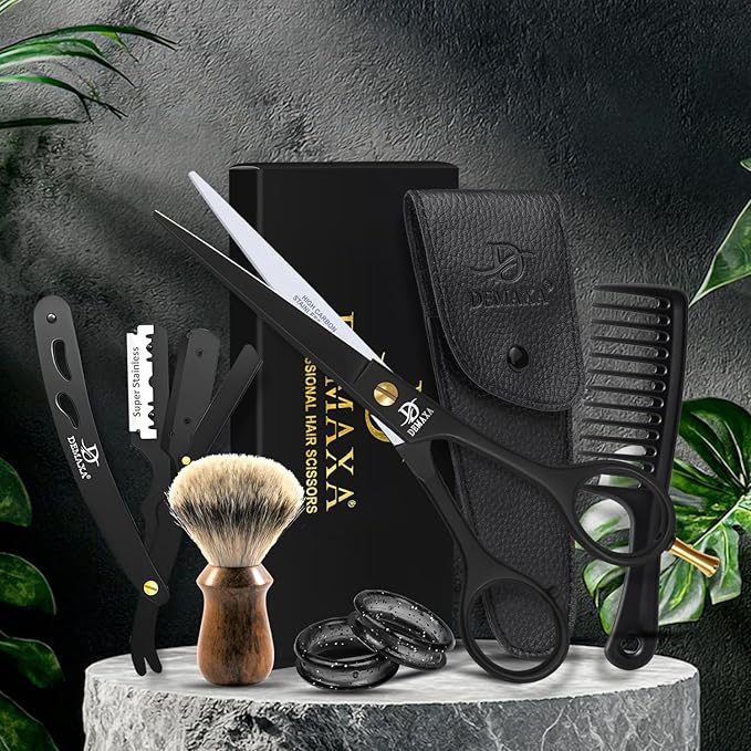 Professional Hair Scissors 6.5 Inch - Premium High Carbon Stainless Steel Barber Salon Hair Shears for Haircut Scissors - Ergonomic Design Super-Sharp Hair cutting Shears Blades