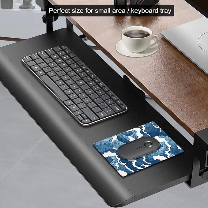 Small Mouse Pad Cute, Mini Mouse Pads for Wireless Mouse and Laptop, Travel Mousepads with Designs - Japanese Blue Great Wave, Portable Mousepad with Non-Slip Rubber Base - 5.5 x 7 Inch