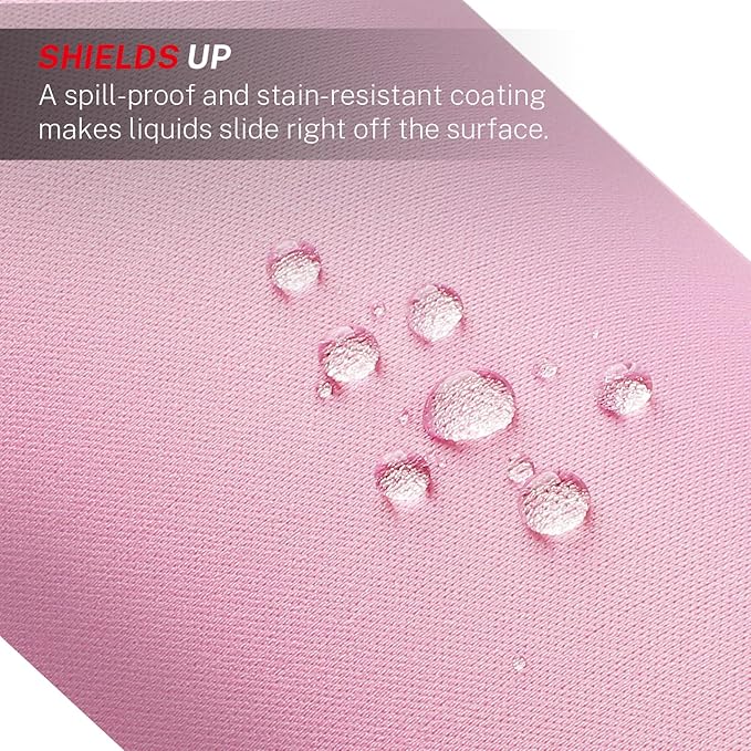 MROCO Mouse Pad [30% Larger] with Anti-Fray Stitched Edges, Premium-Textured Waterproof Surface, Non-Slip Rubber Base, Computer & Gaming Mouse Mat for Laptop, Office & Home, 8.5 x 11 in, Pale Pink
