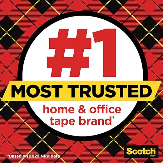 Scotch Super-Hold Wide Tape, 1 Roll, 50% More Adhesive, Trusted Favorite, 1.5 x 650 in (198W) (Pack of 2)