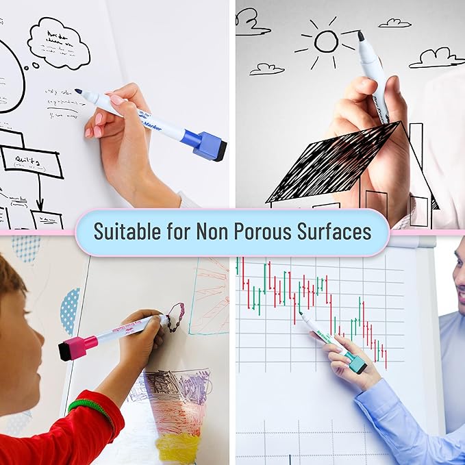 Mr. Pen- Magnetic Dry Erase Markers, 16 Pack, Fine Point, Colorful, Magnetic Dry Erase Marker