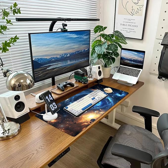 Gaming Mouse Pad Desk Pad XL Large Mouse Mat Keyboard Mat Office Desk Decor AccessoriesKeyboard Mat Office Desk Decor Accessories (Dreamy Sky)