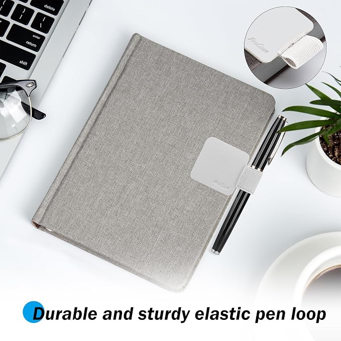 ProCase (5 Pack Pen Loop Holder for Notebooks Journals Planners Tablet Case, Self Adhesive Leather Pencil Holder with Elastic Loop for Pens, Apple Pencil, Stylus Pen -Silver