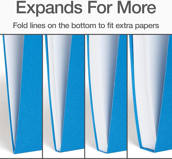 Oxford Colored File Folders, 15 Pack, 3 Tabs, 5 Assorted Colors, Letter Size (8.5" x 11"), Color-Coding for School, Office & Home Document Organization